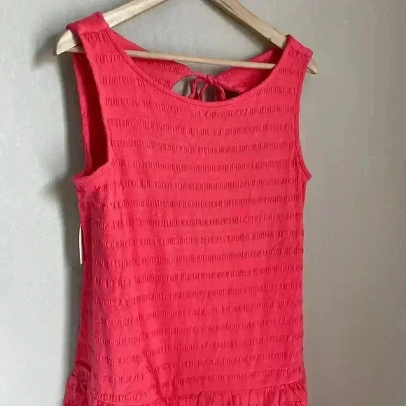 Anthropologie Flounced Open-Back Mini Dress Teaberry Size Large - Picture 8 of 13